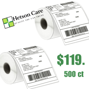 Hetson Care 4x6 Thermal Labels (Roll) — 500 Count