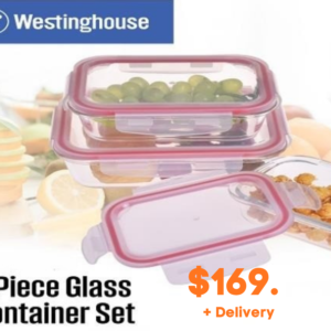 Westinghouse 3 Piece Glass Container Set