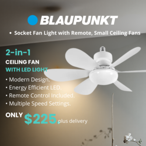 Blaupunkt 2-in-1 Ceiling Fan with LED Light (White)