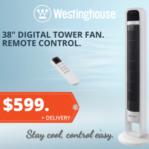 Westinghouse 38" Digital Tower Fan with Remote
