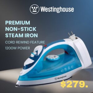 Westinghouse Premium Non-Stick Steam Iron — 1200W