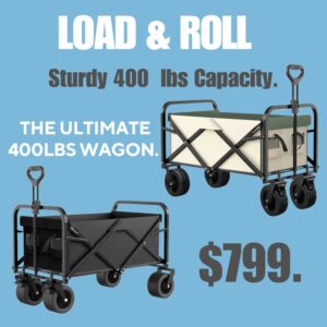 Load & Roll Folding Wagon — 400 lbs Capacity