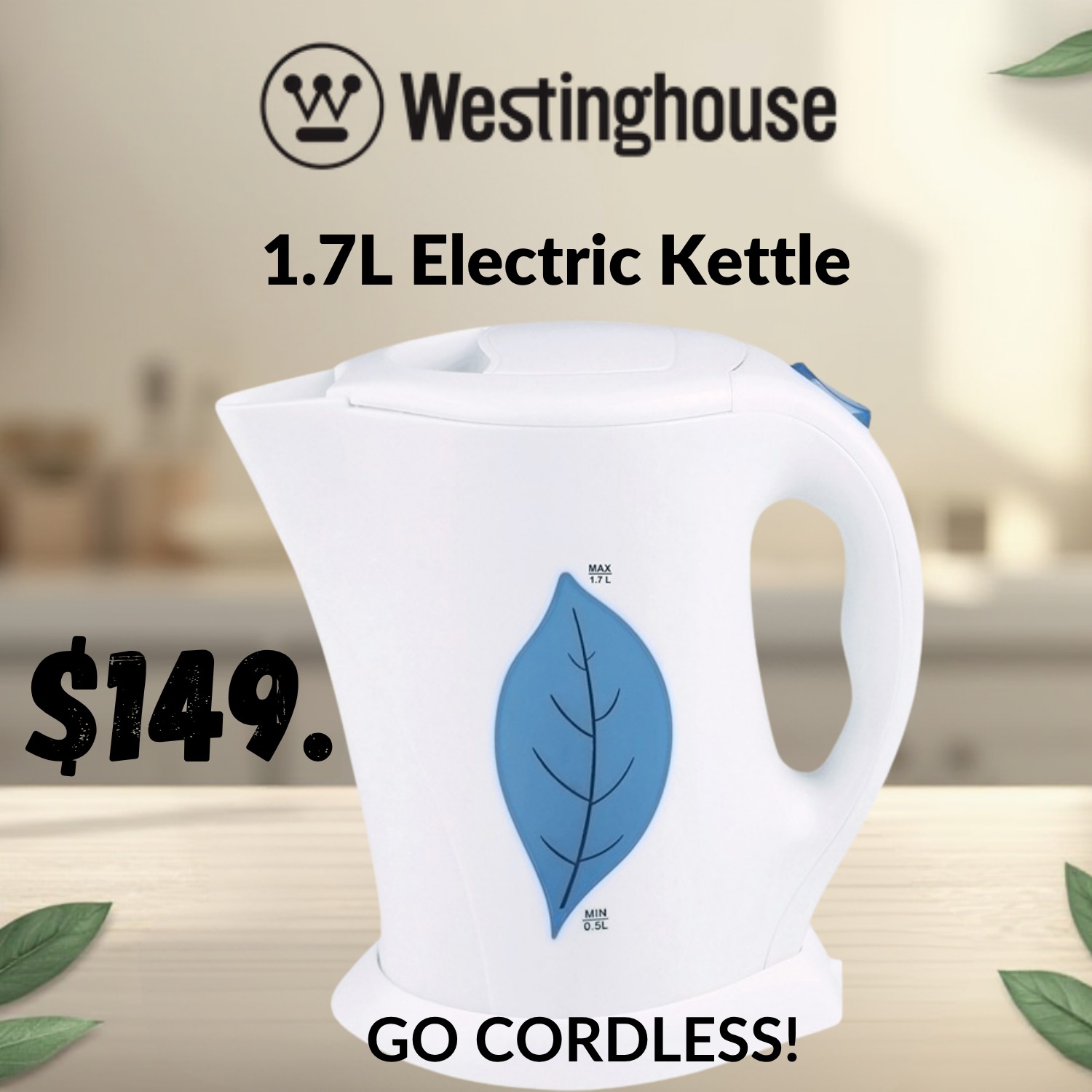 Westinghouse 1.7L Electric Kettle